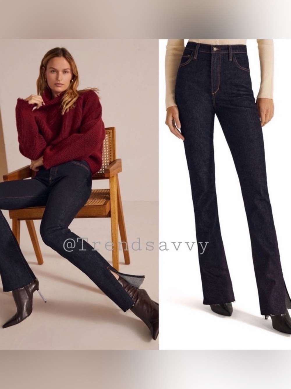 Favorite Daughter Valentina Super High Rise Bootcut Jeans Jasper Dark Denim 34